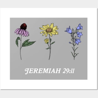 Jeremiah 29:11 Wildflowers Bible Verse Posters and Art